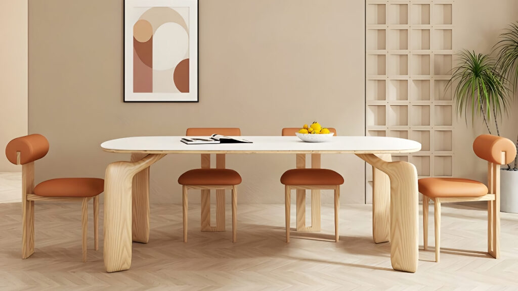 Modern Oval Wood Dining Table