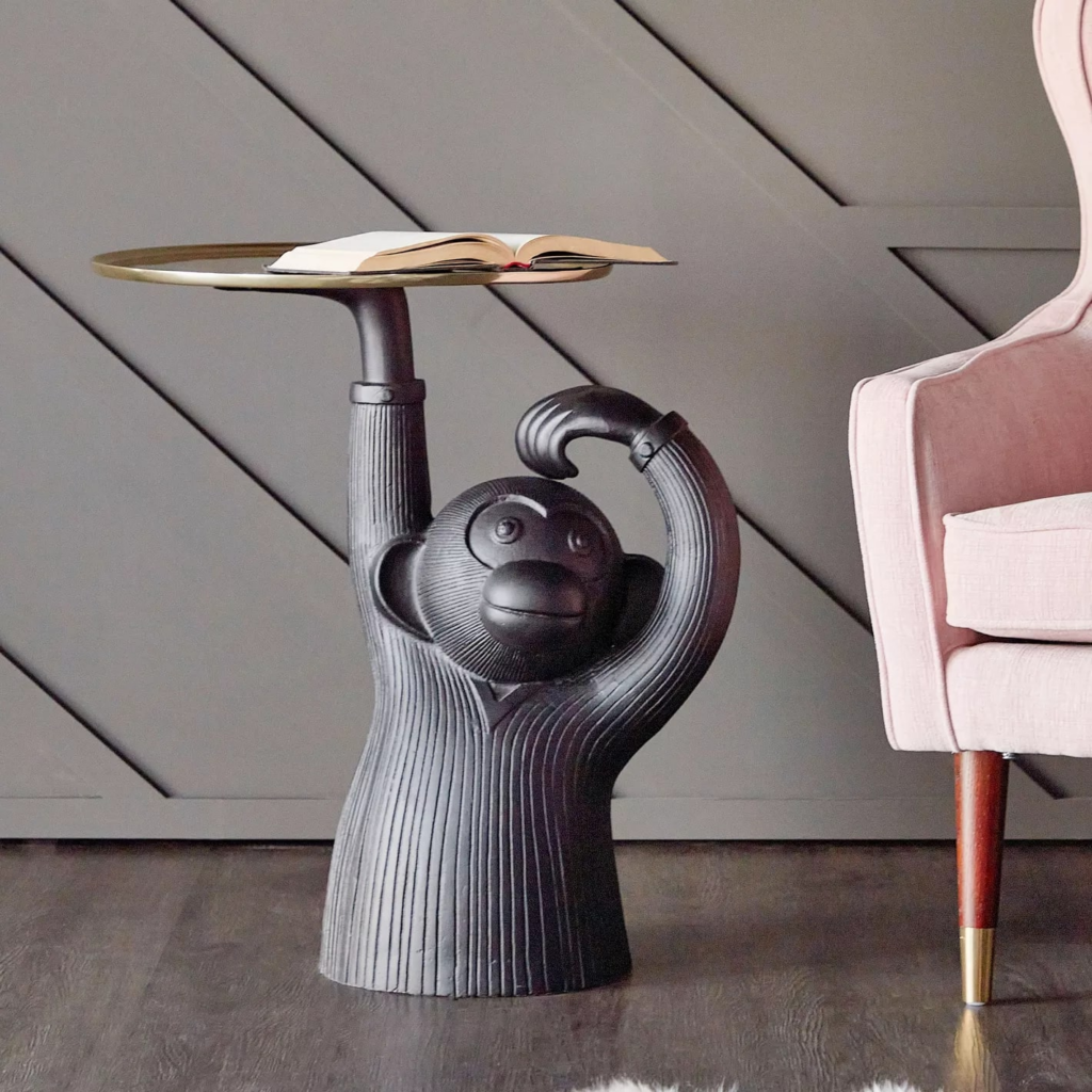 Luxury Modern Monkey Tray Coffee Table Sculpture