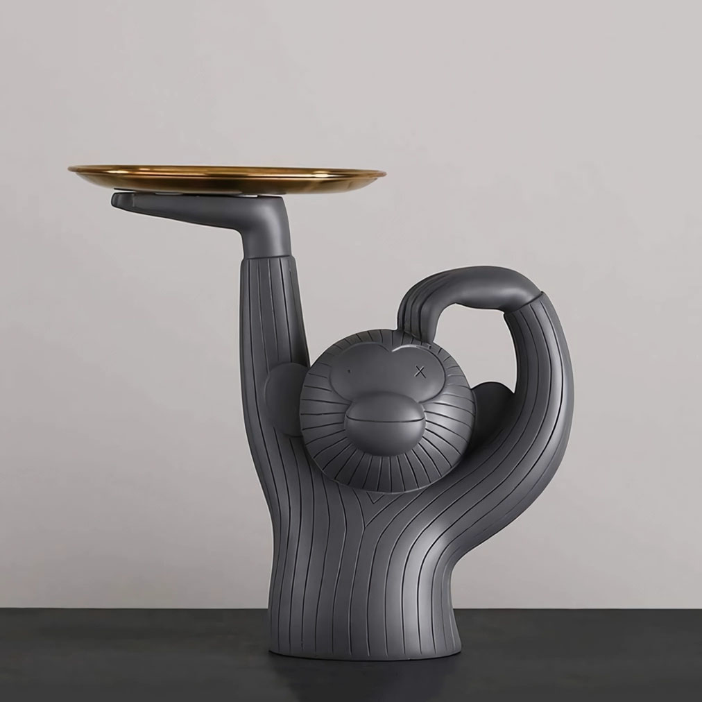 Luxury Modern Monkey Tray Coffee Table Sculpture