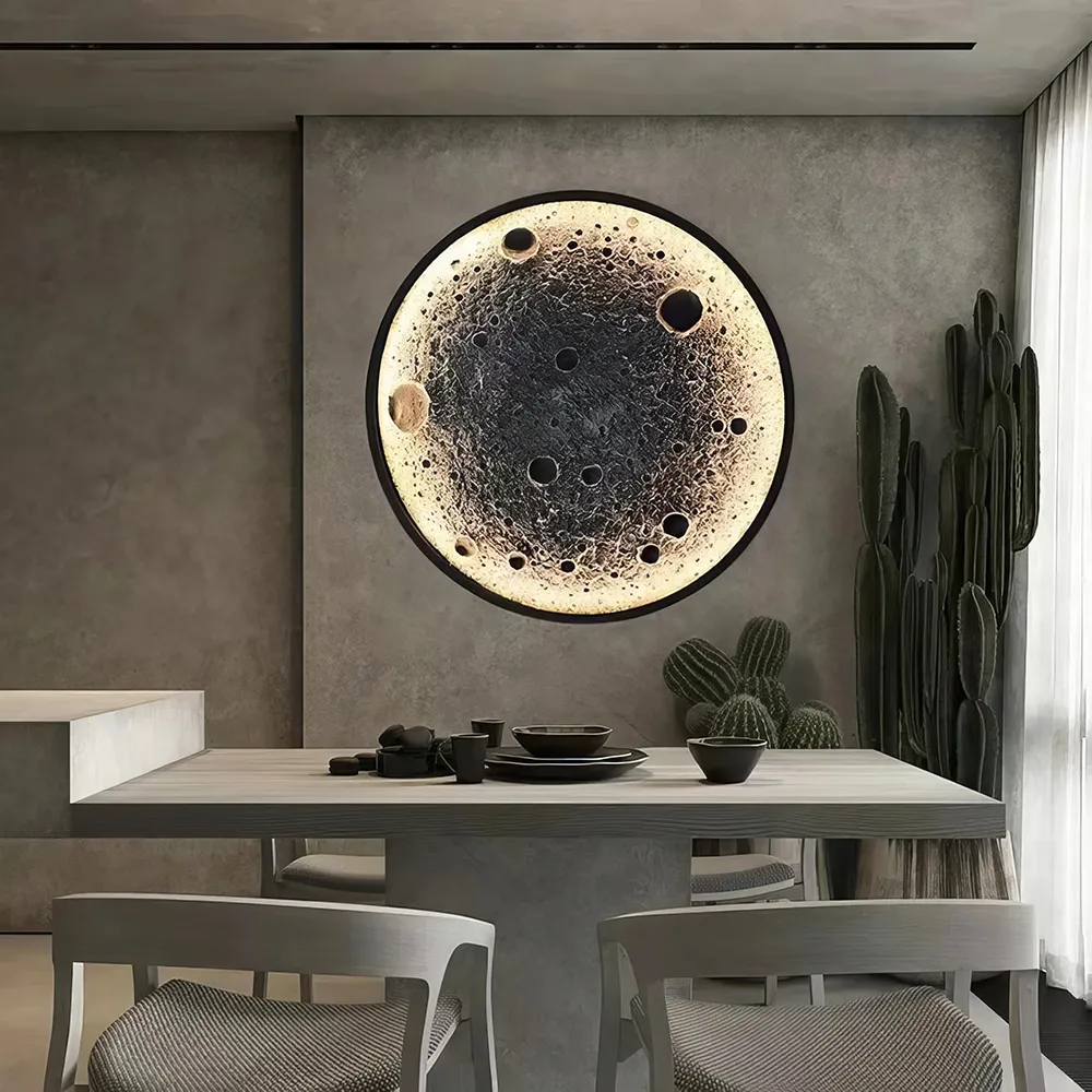Lunar Glow 3D Relief Moon Wall Lamp
