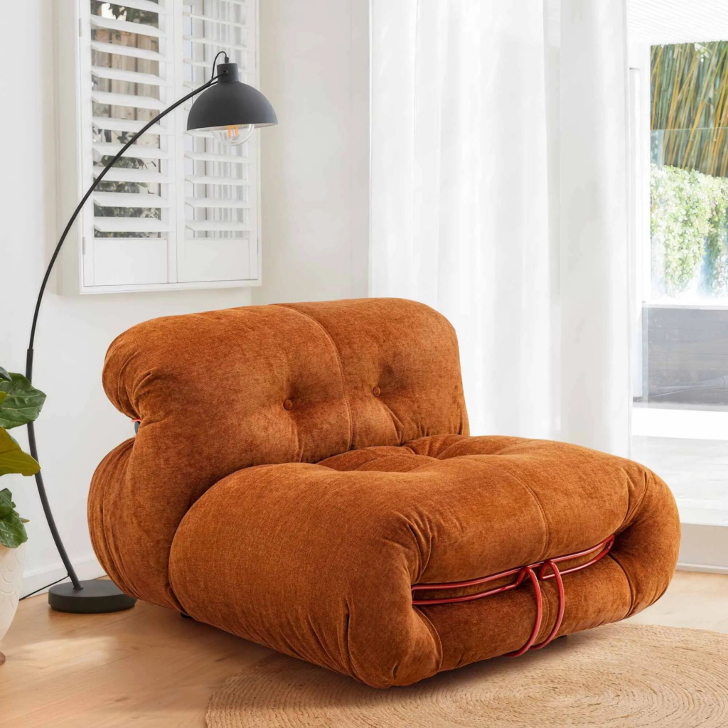 Modern Morocco Velvet Sofa Chair