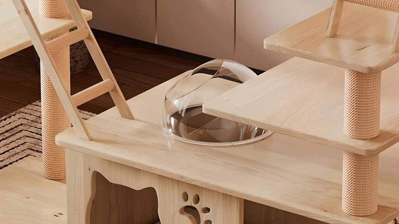 Large Wooden Cat Tower for Big Cats