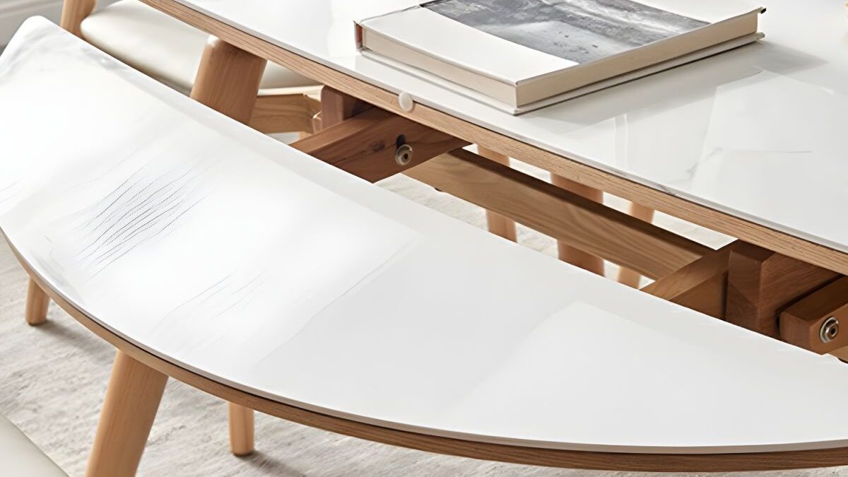 Expandable Nordic Dining Table for 6