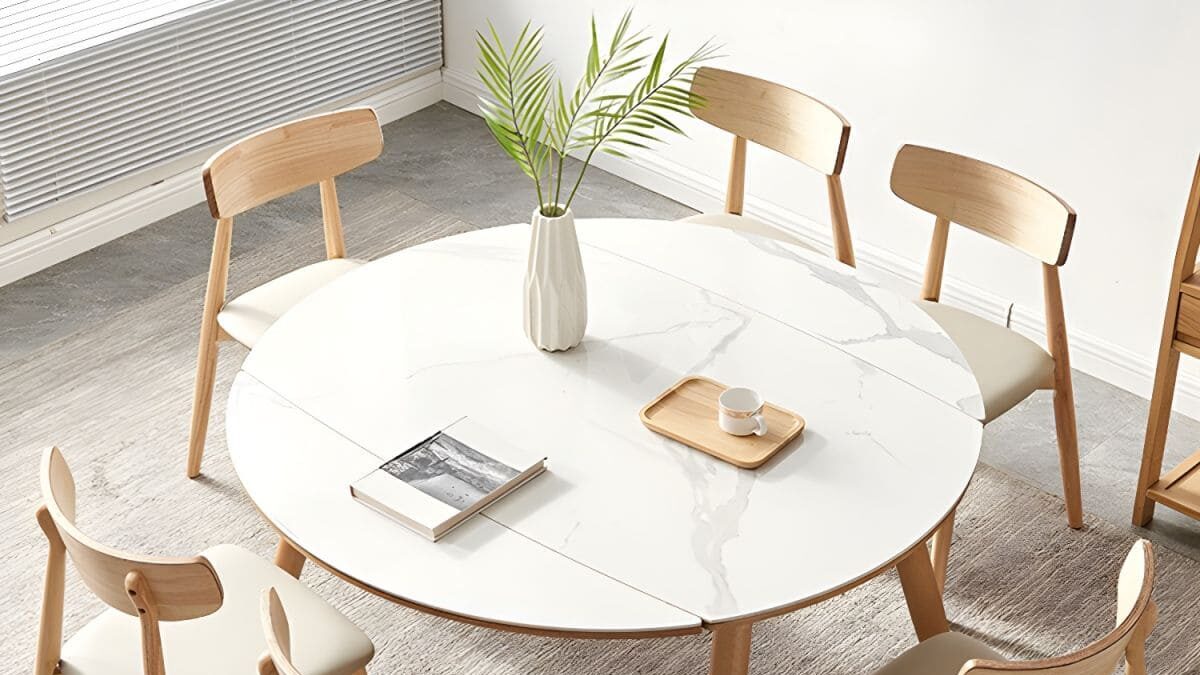 Expandable Nordic Dining Table for 6